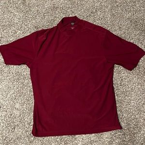 Nike Mock Neck Tiger Woods Golf Shirt Red Men’s L